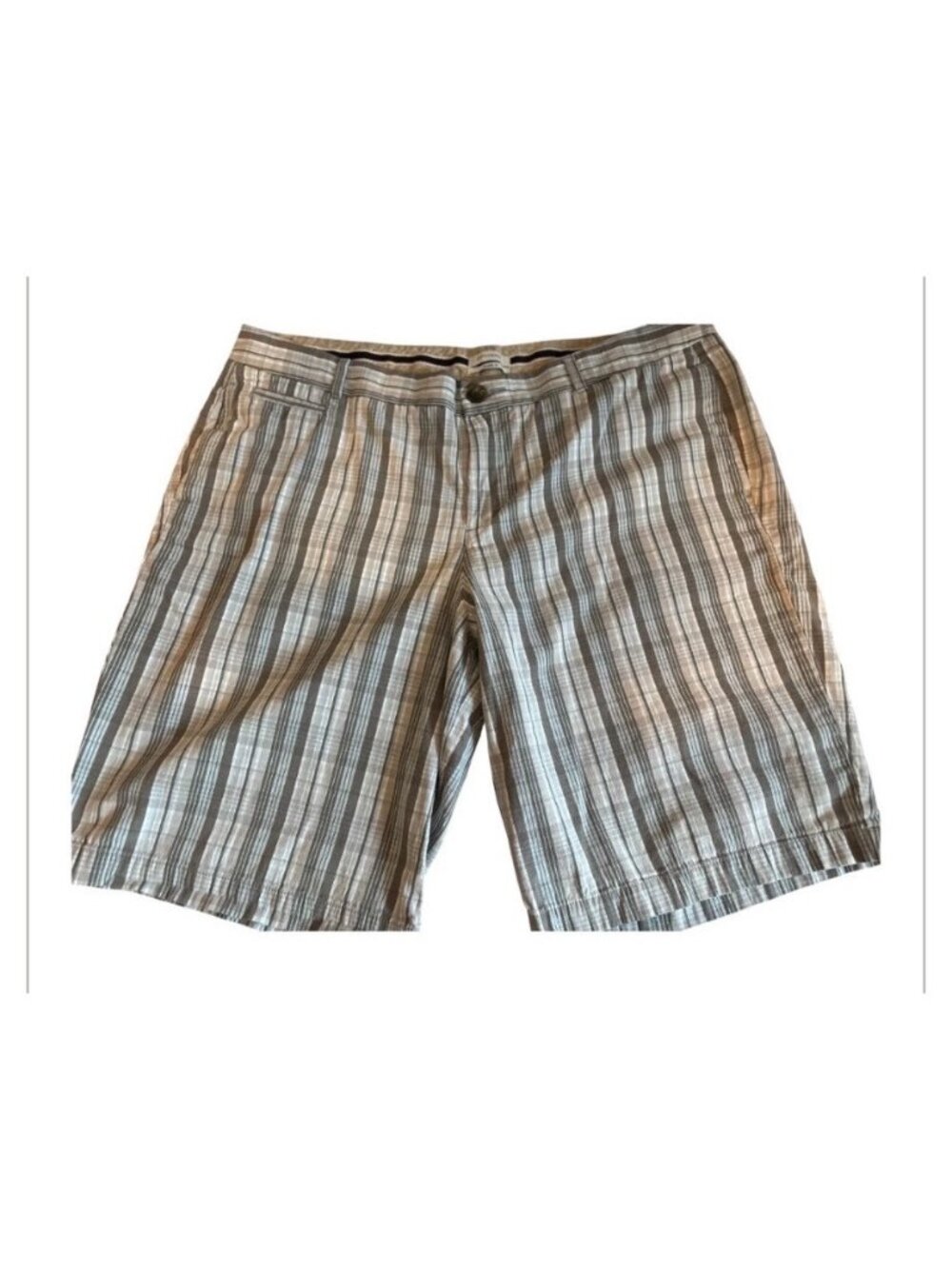 Docker Favorite Fit Tan & Blue Women’s Bermuda Shorts Size 16